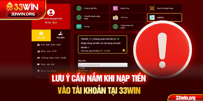 Một số lưu ý tại chương trình khuyến mãi  33win